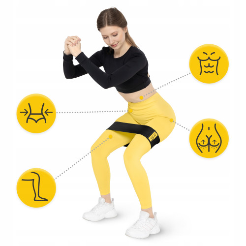 Резинка для фітнеса  4FIZJO Hip Band 15-20 кг Black/Blue - фото №9